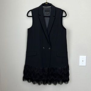BLACK BANANA REPUBLIC FRINGE TRIM VEST / DRESS